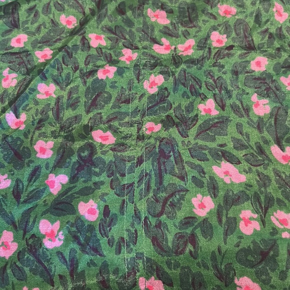 NWT ROLLER RABBIT green floral viscose top - Picture 7 of 9